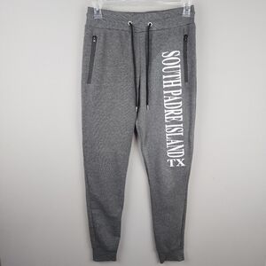 Mens Avenue Gray Jogger Sweatpants South Padre Island TX Sz Small